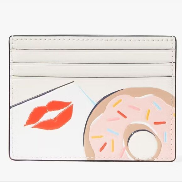 Coffee Break Donut Small Slim Card Holder - Picture 3 of 4